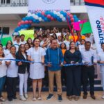 Javier Saldaña inaugura edificio de tres niveles y techumbre en Enfermeria.
